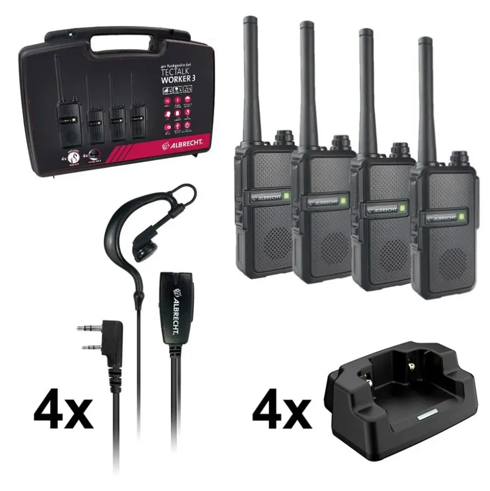 Albrecht Walkie-talkie Tectalk worker 3 4 unidades