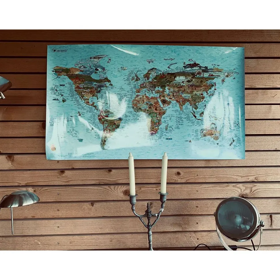 Awesome Maps Mapa Surftrip Best Surf Beaches Of The World Original Colored Edition