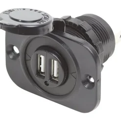 Blue Sea Systems Toma de corriente con cargador USB dual 2.1A