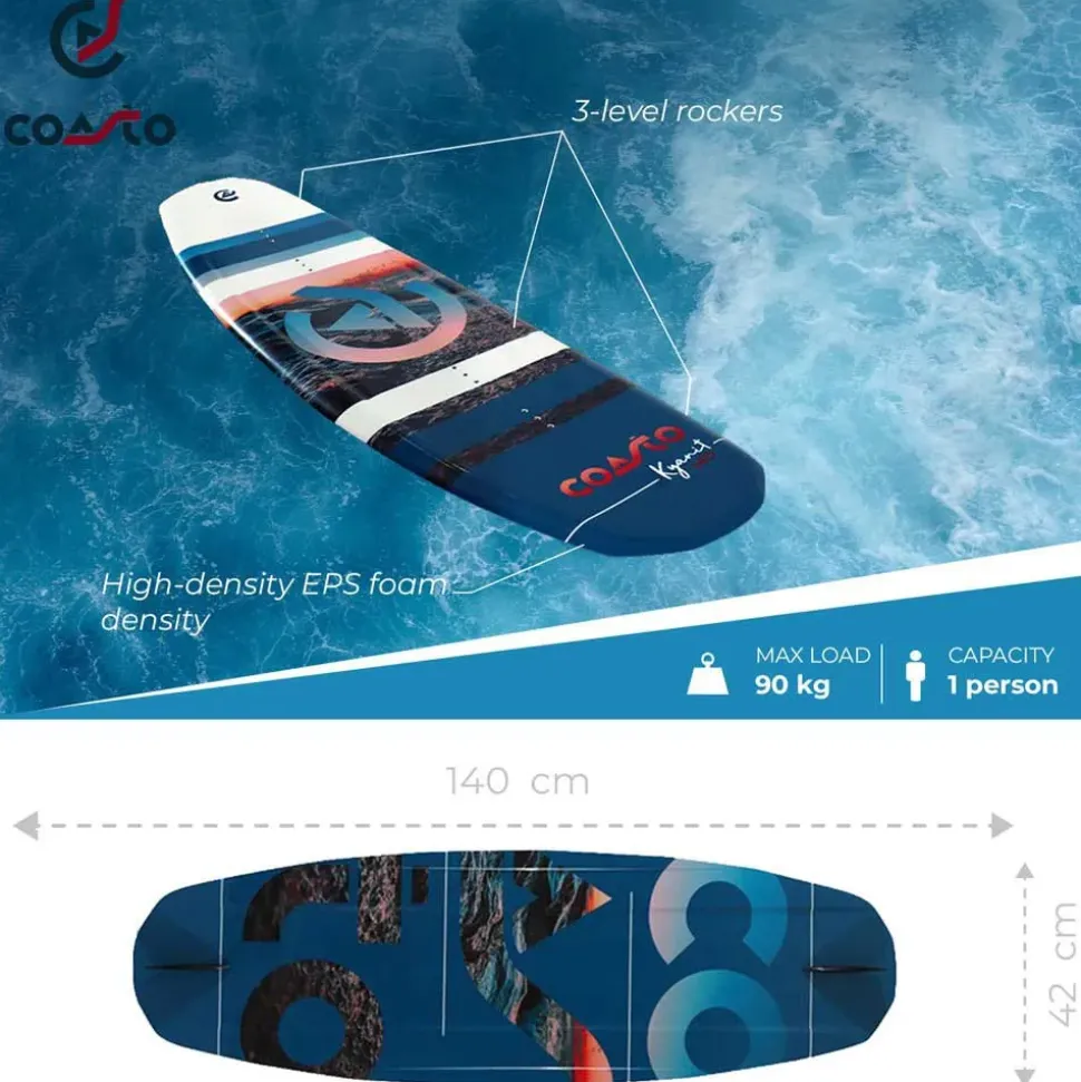 Coasto Tabla de wakeboard Kyanit 140