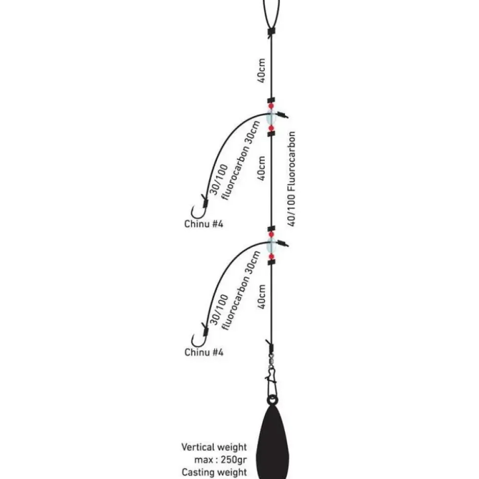 Daiwa Bajos línea Boat Dorade Bream Rigs