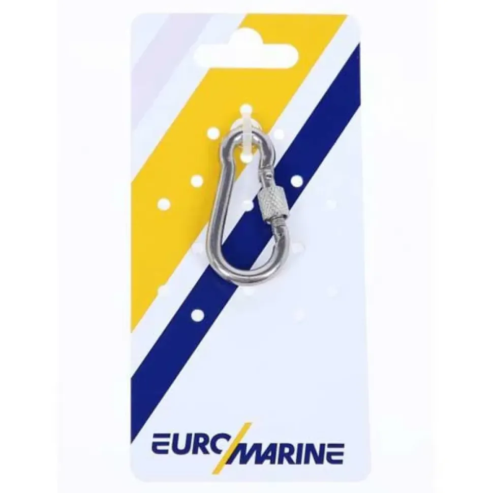 Euromarine Mosquetón de bombero con tornillo de seguridad A4