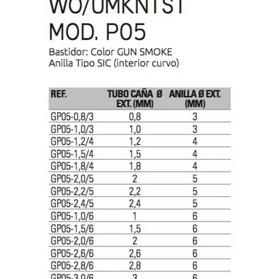 Evia Anilla de caña de pescar SIC Curved P05
