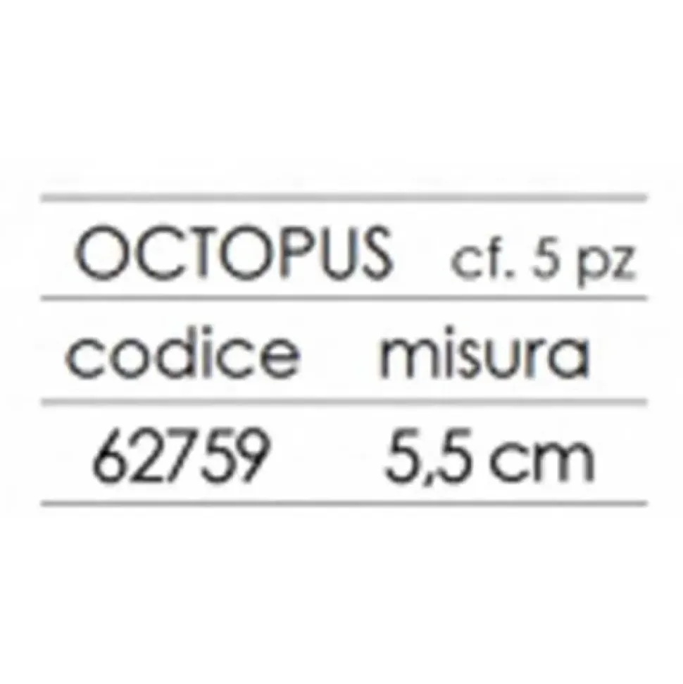 Expert Predator Vinilo curricán Pailetted Octopus 55 mm 5 unidades