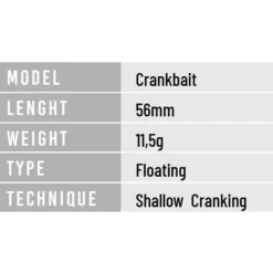 Herakles Crankbait Hypno SR Floating 11.5g 56 mm