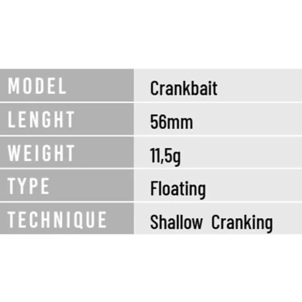 Herakles Crankbait Hypno SR Floating 11.5g 56 mm