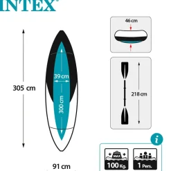 Intex Conjunto de Kayak Inflable Excursion Pro K1