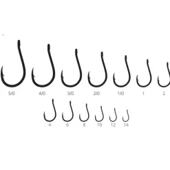Maver Anzuelo simple con ojal con muerte Katana C002 Anzuelo Montado CM