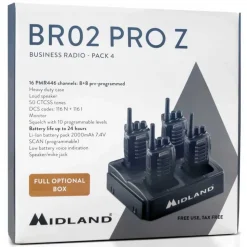 Midland Walkie-talkie BR02 PRO Z 4 unidades