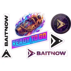 Mikado Pegatina Baitnow Set 2 Kos