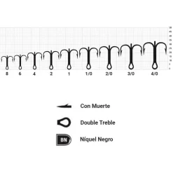 Mustad Anzuelo triple con muerte Ultrapoint Round Bend 25 unidades