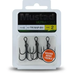 Mustad Anzuelo triple con muerte Ultrapoint Round Bend 25 unidades