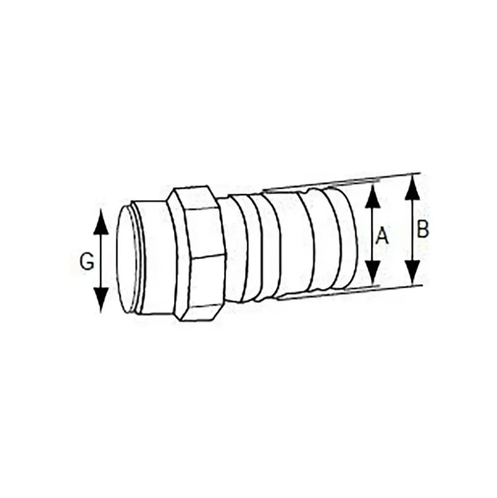 Nuova Rade Conector recto M 3/4´´