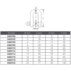 Oem Marine Grillete D Acero inoxidable
