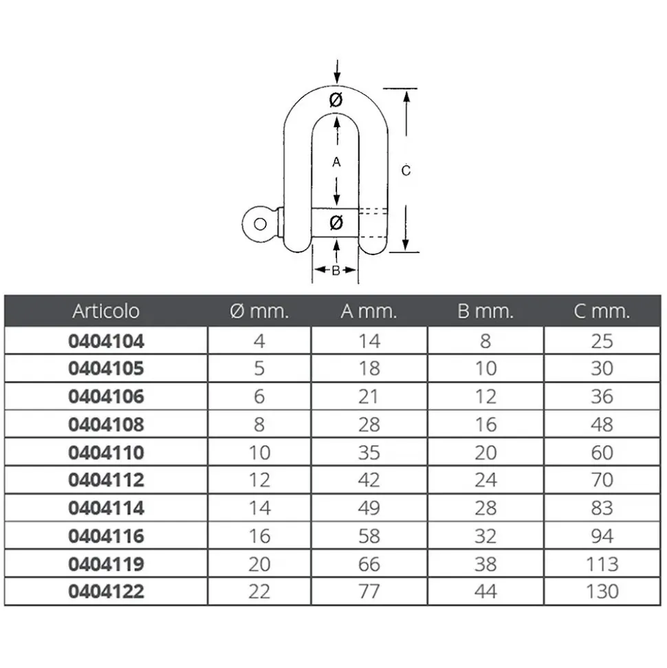 Oem Marine Grillete D Acero inoxidable