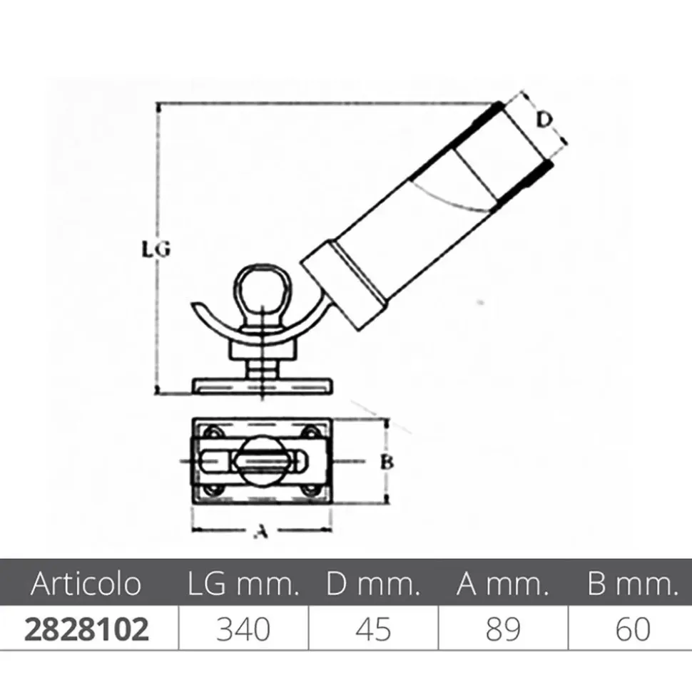 Oem Marine 2828102 Soporte de caña ajustable Acero inoxidable