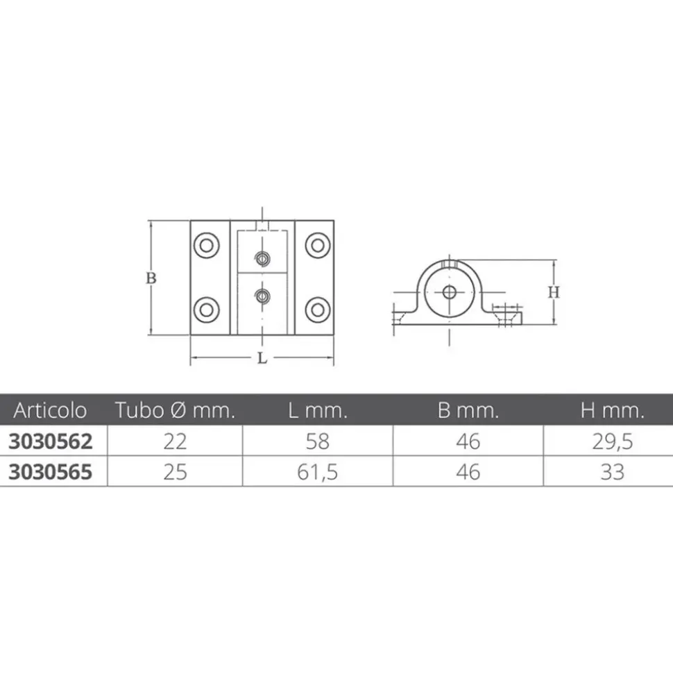 Oem Marine Soporte Lateral del Tubo