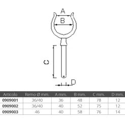 Oem Marine Soporte para remos Latón