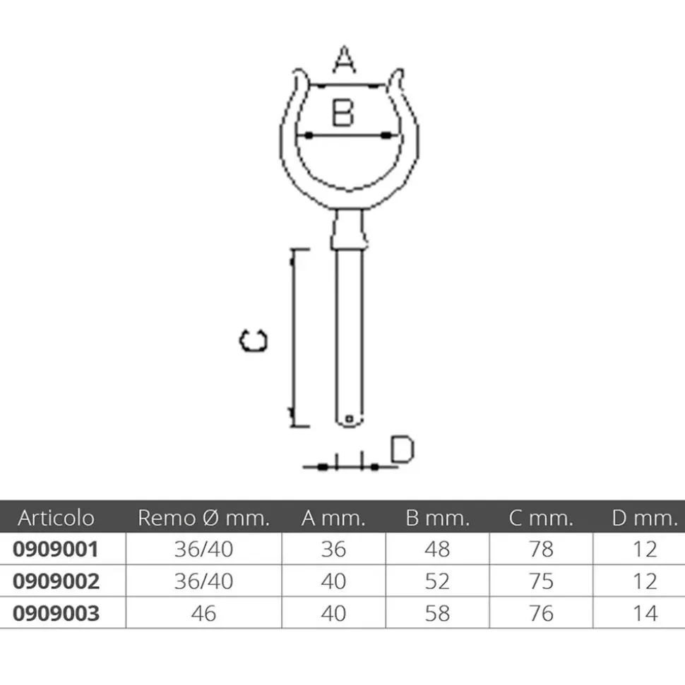 Oem Marine Soporte para remos Latón