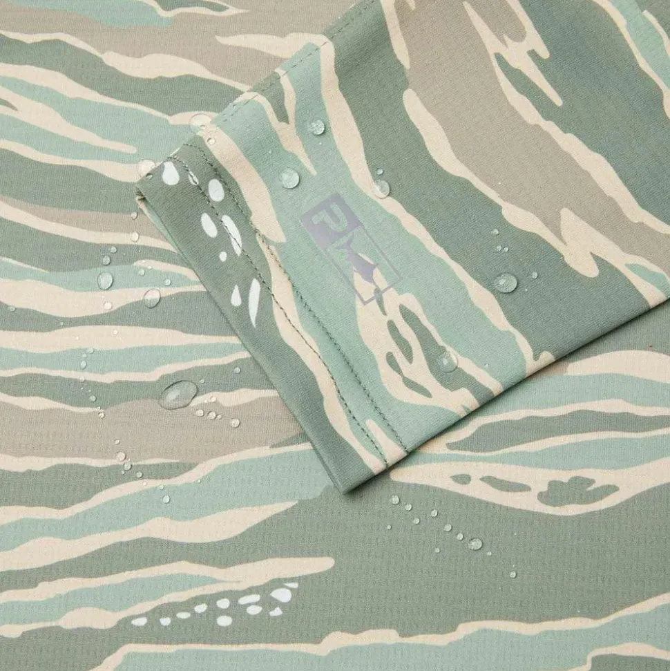 Pelagic Camiseta de manga larga con capucha UV Vaportek Wahoo Camo