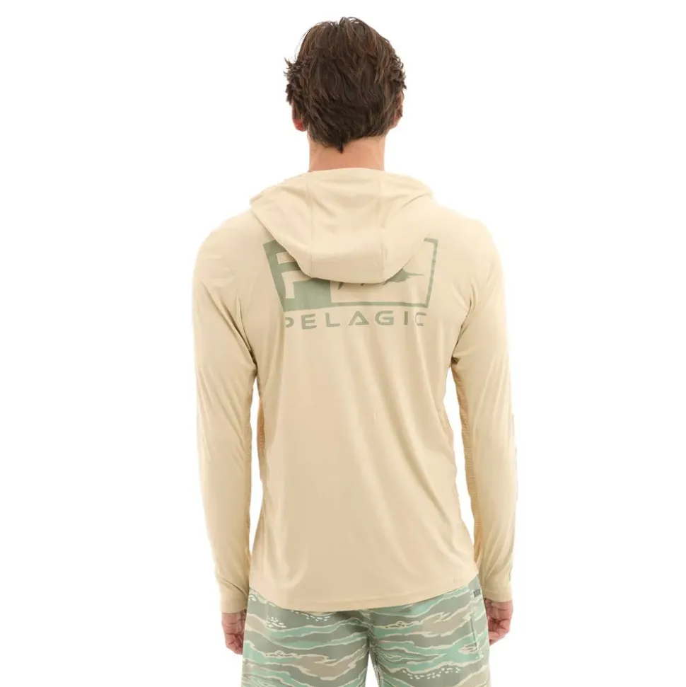 Pelagic Camiseta de manga larga con capucha UV Vaportek Rusted Icon
