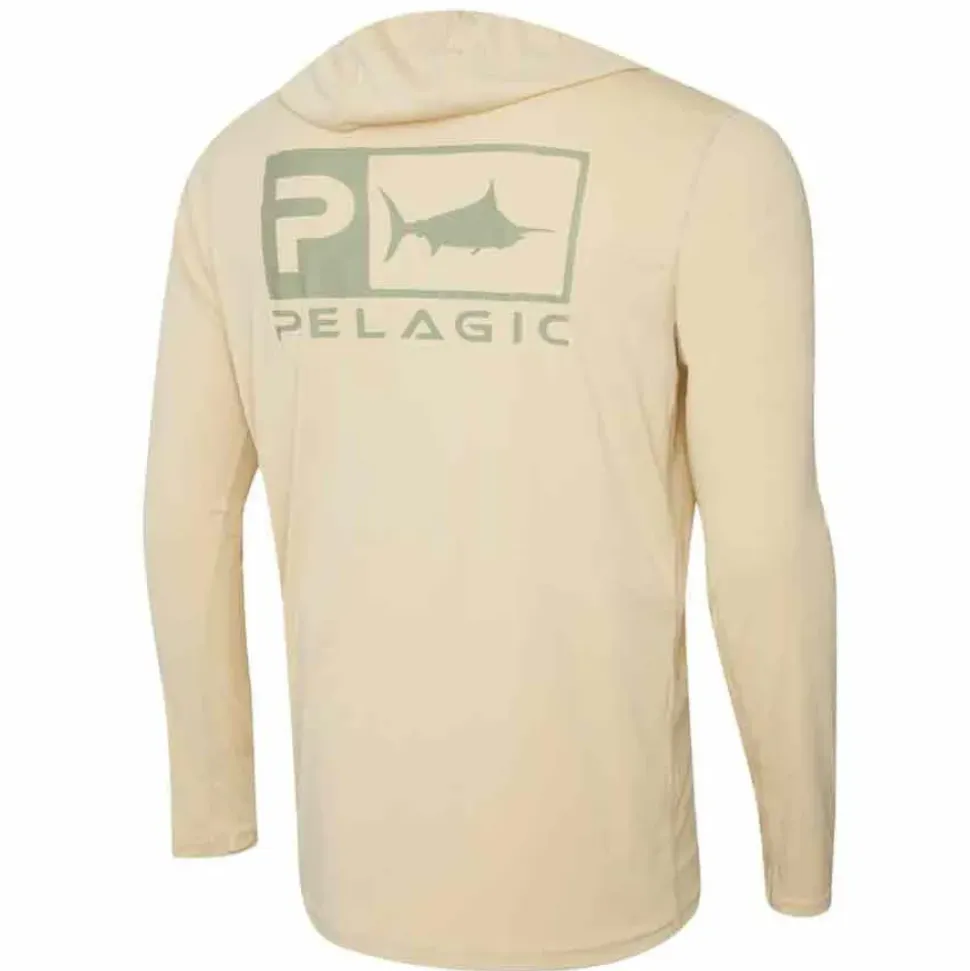 Pelagic Camiseta de manga larga con capucha UV Vaportek Rusted Icon