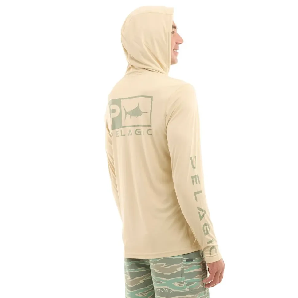 Pelagic Camiseta de manga larga con capucha UV Vaportek Rusted Icon