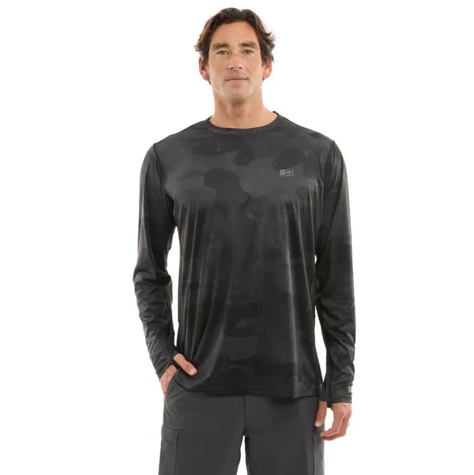 Pelagic Camiseta de manga larga con protección UV Vaportek Brush Camo Allover
