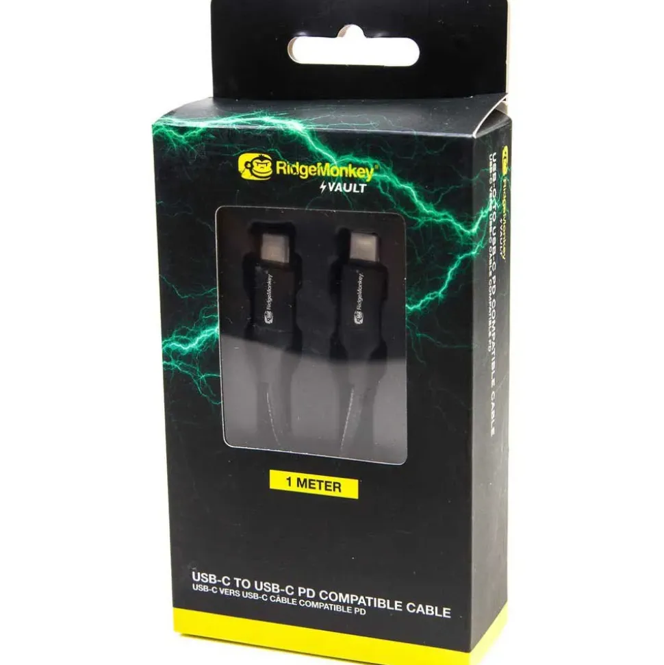 Ridgemonkey Cable de entrega de energía USB C de bóveda 1 m