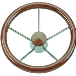 Savoretti Timón de madera de teca con espuelas Acero inoxidable