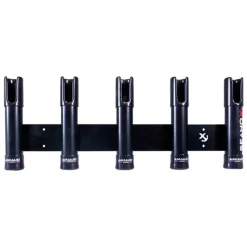 Seanox Soporte para cañas de pescar abierto de 5 varillas con goma negra Acero inoxidable