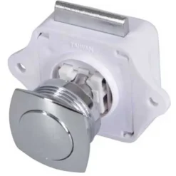 Talamex Pestillo de botón pulsador redondo para armario