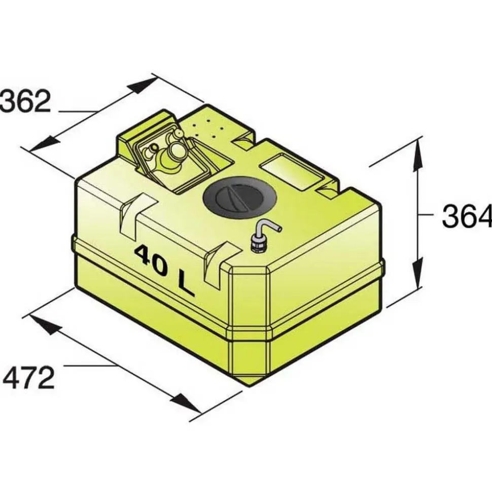Vetus Tanque de agua WTANKC 40L