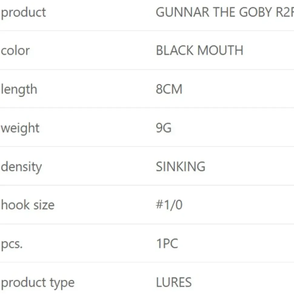 Westin Swimbait Gunnar The Goby R2F Sinking 1/0 9g 80 mm