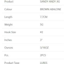 Westin Vinilo Sandy Andy 5g 77 mm