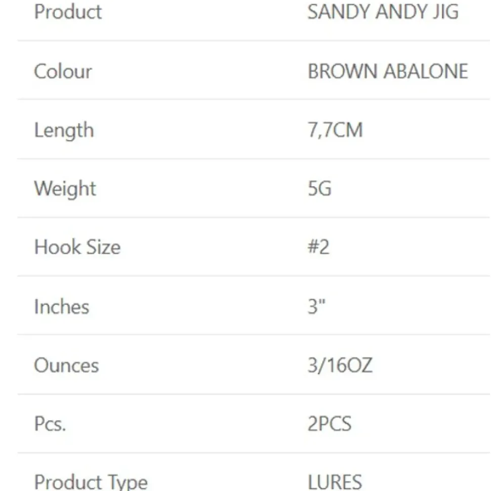 Westin Vinilo Sandy Andy 5g 77 mm