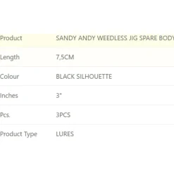 Westin Vinilo Sandy Andy Weedless Jig 75 mm 3 unidades