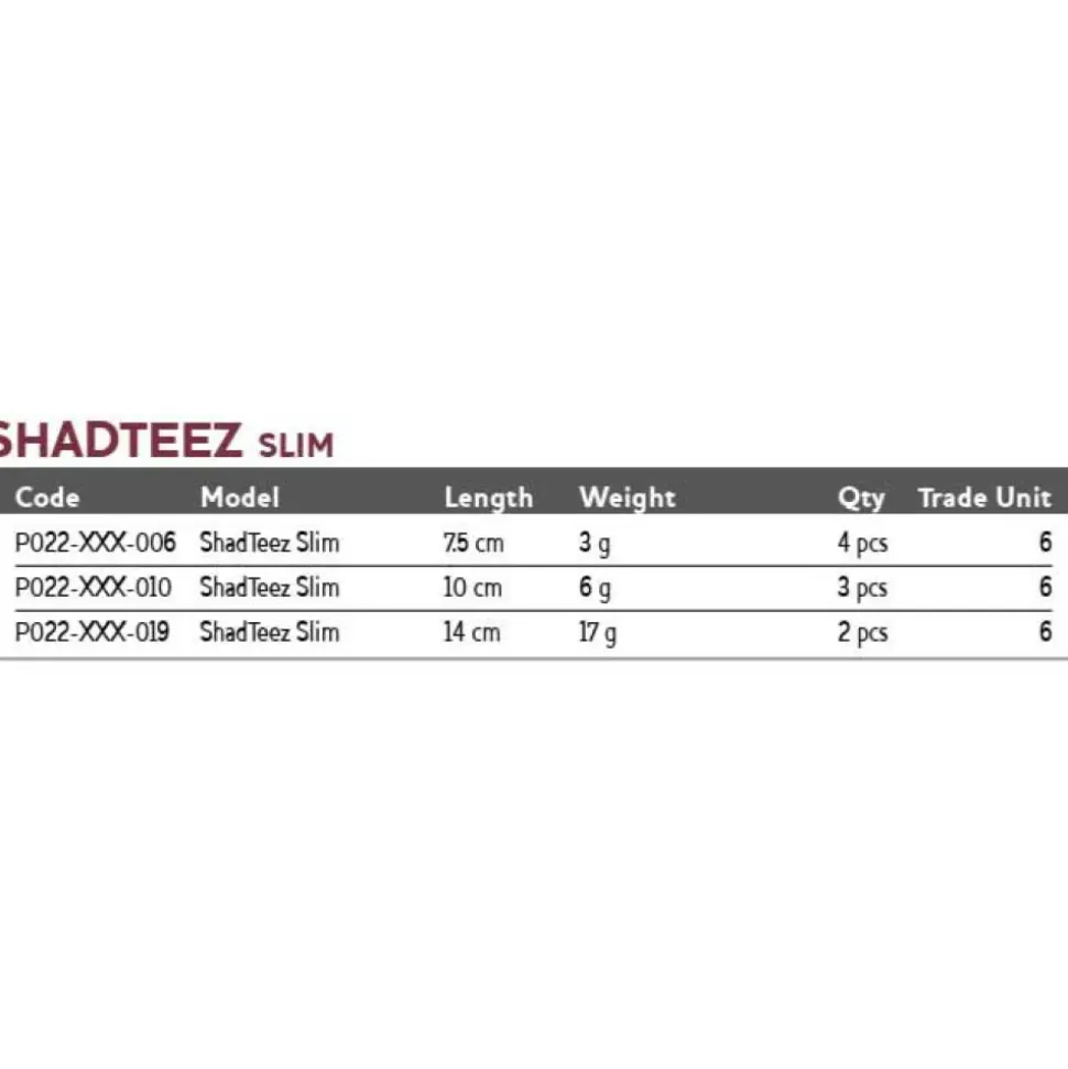 Westin Vinilo Shad Teez Slim 3g 75 mm