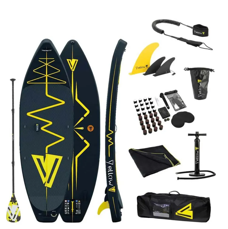YellowV Set de paddle surf hinchable Heartbeat 9´0´´
